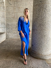 Load image into Gallery viewer, Cobalt pure linen tunic dress
