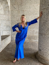 Load image into Gallery viewer, Cobalt pure linen tunic dress
