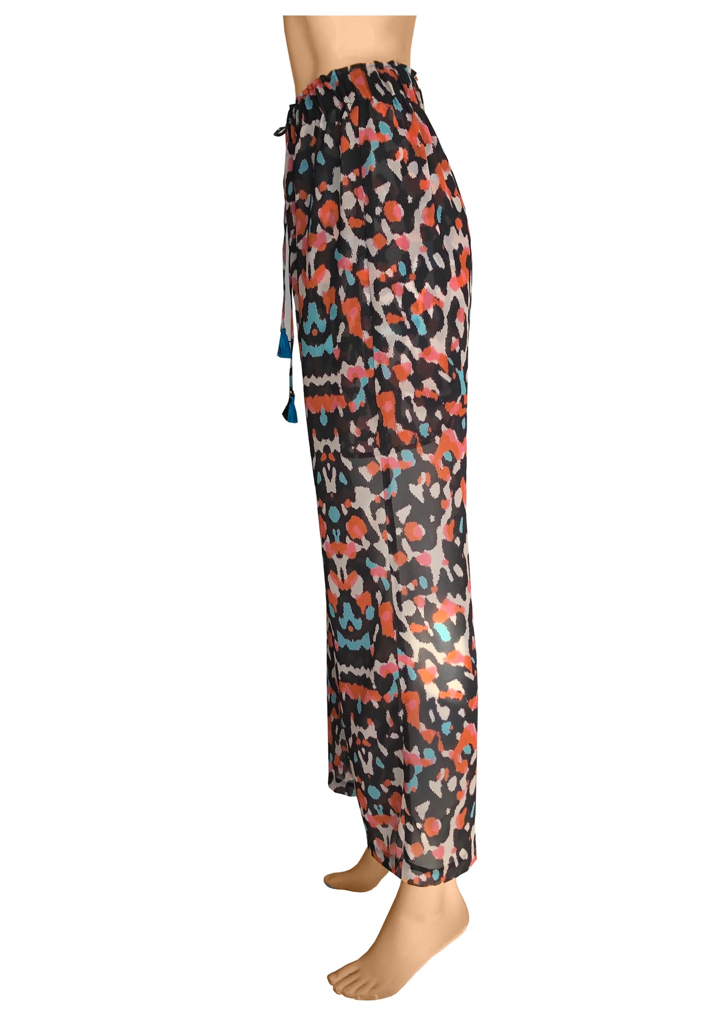 ArtyFarty Chiffon Wide Leg Pants (Electric Spot)